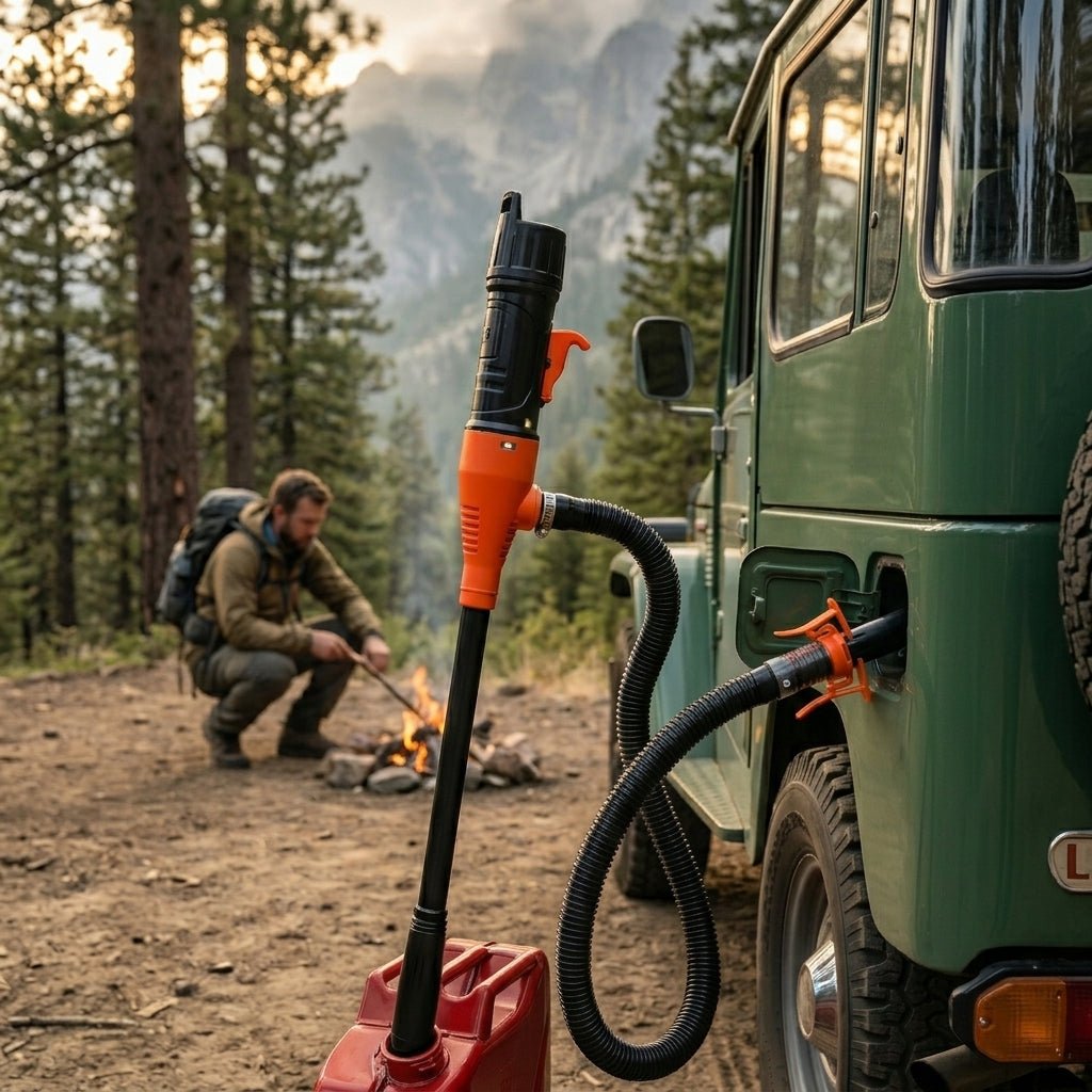 FuelMeister – In Sekunden tanken, kein Heben, kein Verschütten kraftstoffpumpe benzin umfüllen ohne verschütten - FuelMeister