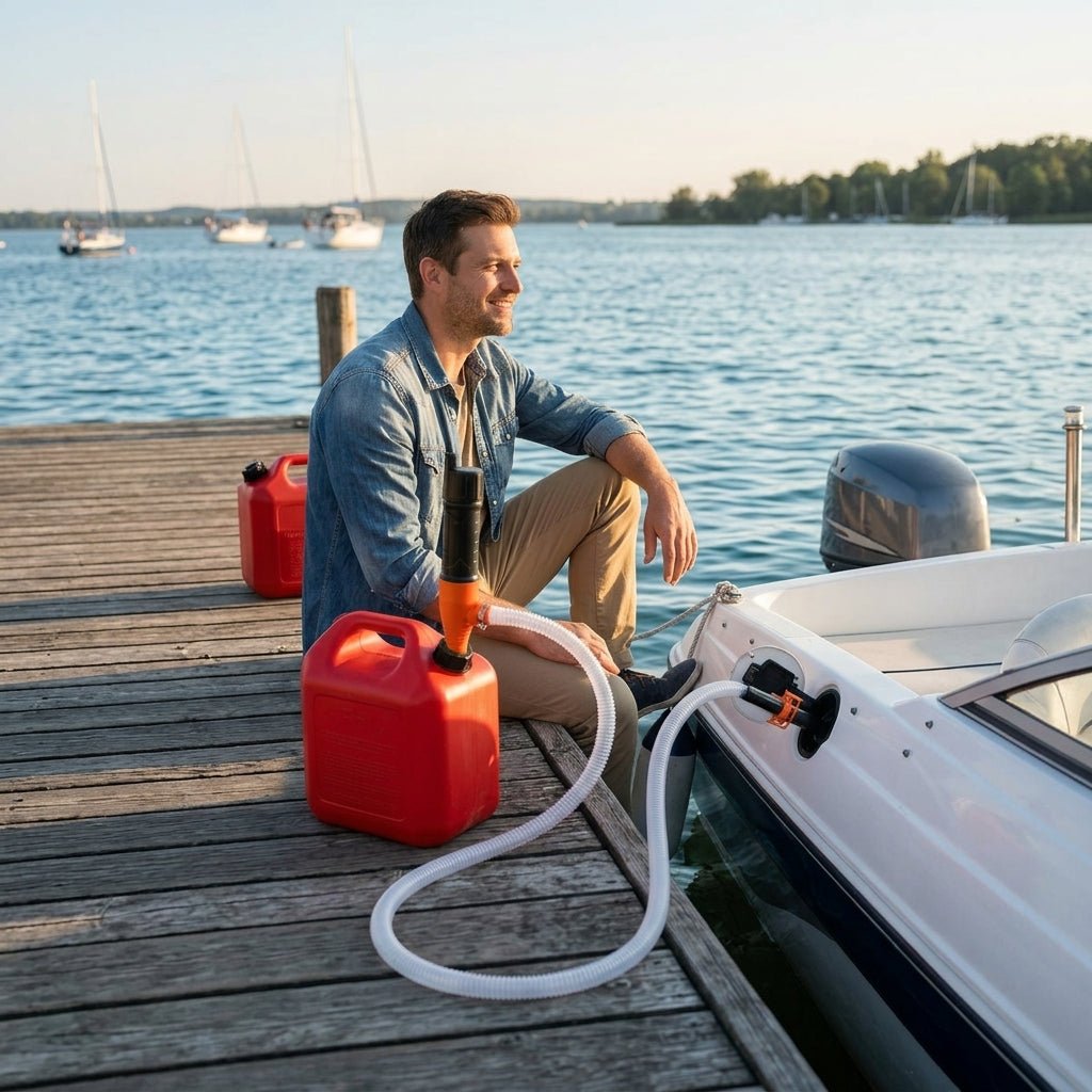 FuelMeister – In Sekunden tanken, kein Heben, kein Verschütten kraftstoffpumpe benzin umfüllen ohne verschütten - FuelMeister